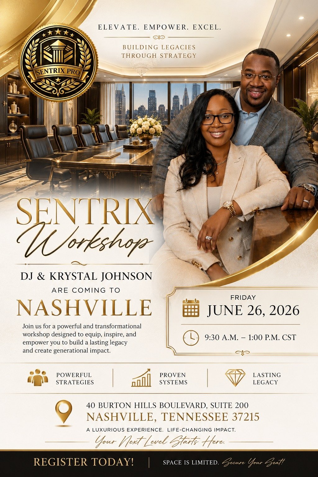 Sentrix Workshop Nashville — DJ & Krystal Johnson, June 26, 2026